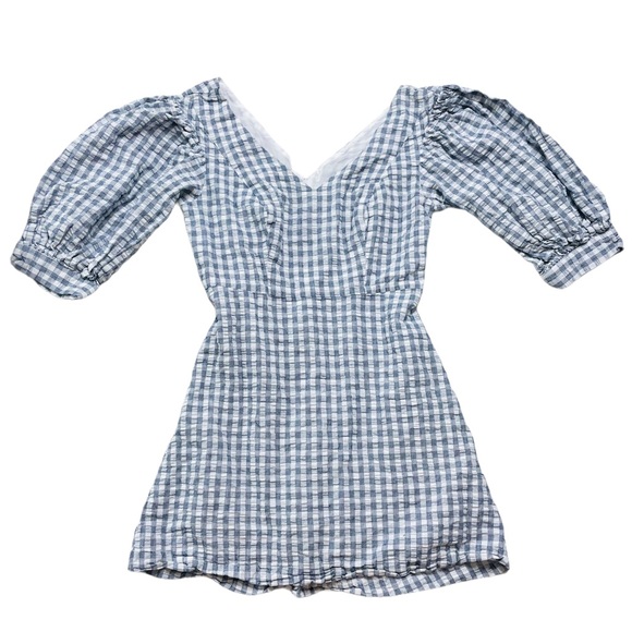 Urban Outfitters Dresses & Skirts - Urban Outfitters Puff Sleeve Plaid Gingham Dress
